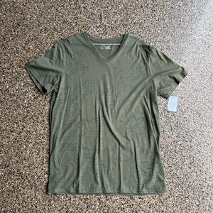 Classic V-Neck Short Sleeve Tee - Olive Green